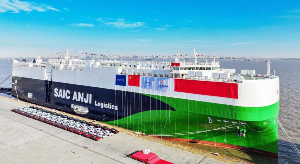 SAIC’s new car carrier makes maiden voyage, aims to add 14 vessels in 3 years